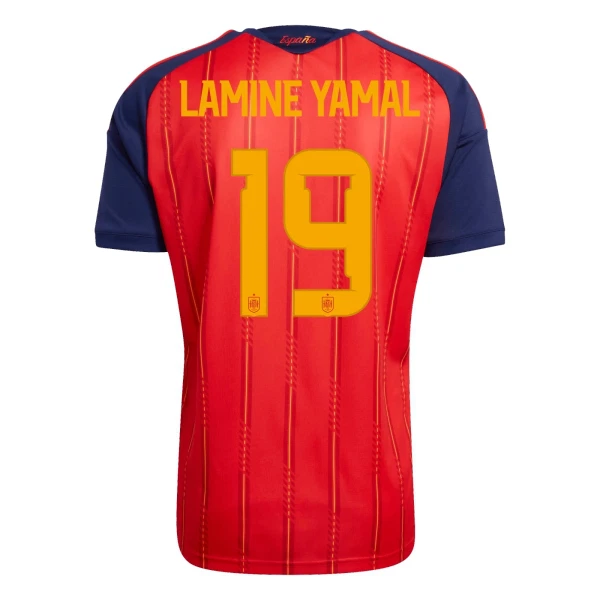 Spanien Hemmatröja VM 2026 Herr Lamine Yamal #19 Kortärmad Fotbollströja 1 Spanien Hemmatröja VM 2026 Herr Lamine Yamal #19 Kortärmad Fotbollströja
