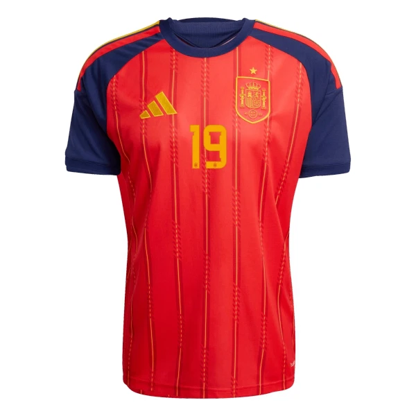 Spanien Hemmatröja VM 2026 Herr Lamine Yamal #19 Kortärmad Fotbollströja 2 Spanien Lamine Yamal #19 Hemmatröja Herr VM 2026 Fotbollströja