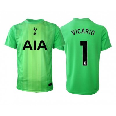 Tottenham Hotspur 2025-26 Guglielmo Vicario #1 Målvakt Hemmatröja Grön Kortärmad Fotbollströja 1 Tottenham Hotspur 2025-26 Guglielmo Vicario #1 Målvakt Hemmatröja Grön Kortärmad Fotbollströja
