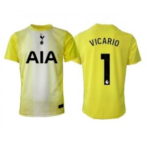 Tottenham Hotspur 2025-26 Guglielmo Vicario #1 Målvakt Tredjetröja Gul Kortärmad Fotbollströja