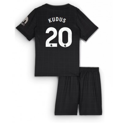 Tottenham Hotspur Bortaställ 2025/26 Barn Mohammed Kudus #20 Kortärmad Fotbollströja + Shorts 1 Tottenham Hotspur Bortaställ 2025/26 Barn Mohammed Kudus #20 Kortärmad Fotbollströja + Shorts