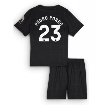 Tottenham Hotspur Bortaställ 2025/26 Barn Pedro Porro #23 Kortärmad Fotbollströja + Shorts 1 Tottenham Hotspur Bortaställ 2025/26 Barn Pedro Porro #23 Kortärmad Fotbollströja + Shorts