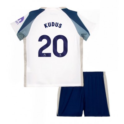 Tottenham Hotspur Hemmaställ 2025/26 Barn Mohammed Kudus #20 Kortärmad Fotbollströja + Shorts 1 Tottenham Hotspur Hemmaställ 2025/26 Barn Mohammed Kudus #20 Kortärmad Fotbollströja + Shorts