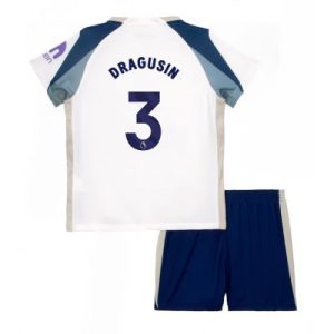 Tottenham Hotspur Hemmaställ 2025/26 Barn Radu Dragusin #3 Kortärmad Fotbollströja + Shorts