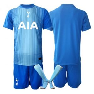 Tottenham Hotspur Målvaktströja 2025-26 Bortaställ Barn Blå Kortärmad + Shorts