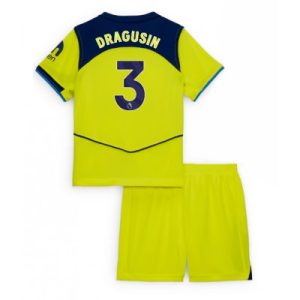 Tottenham Hotspur Tredjeställ 2025/26 Barn Radu Dragusin #3 Kortärmad Fotbollströja + Shorts
