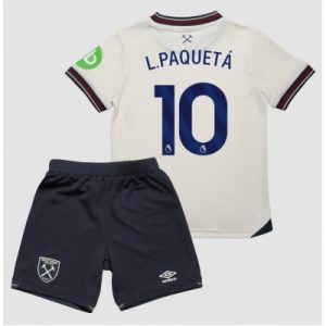 West Ham United 2025/26 Bortatröja Barn Set – Lucas Paquetá #10 Kortärmad Fotbollströja med Shorts