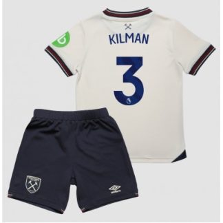 West Ham United 2025/26 Bortatröja Barn Set – Max Kilman #3 Kortärmad Fotbollströja med Shorts