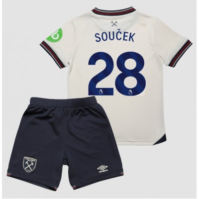 West Ham United 2025/26 Bortatröja Barn Set – Tomas Soucek #28 Kortärmad Fotbollströja med Shorts 1 West Ham United 2025/26 Bortatröja Barn Set – Tomas Soucek #28 Kortärmad Fotbollströja med Shorts