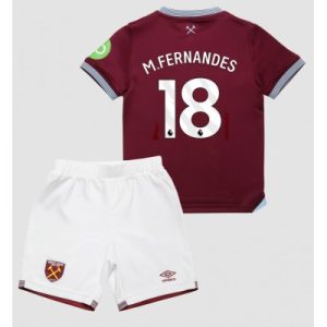 West Ham United 2025/26 Hemmatröja Barn Set – Mateus Fernandes #18 Kortärmad Fotbollströja med Shorts