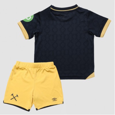 West Ham United 2025/26 Tredjetröja Barn Set – Kortärmad Fotbollströja med Shorts 2 West Ham United Tredjeställ Barn 2025-26 Kortärmad