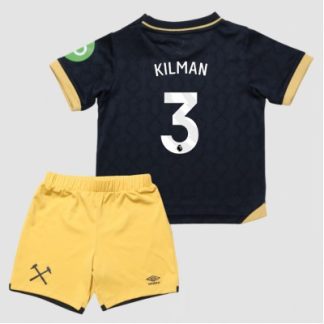 West Ham United 2025/26 Tredjetröja Barn Set – Max Kilman #3 Kortärmad Fotbollströja med Shorts