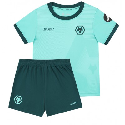 Wolverhampton Wolves Bortadräkt Barn 2025/26 Kortärmad + Shorts