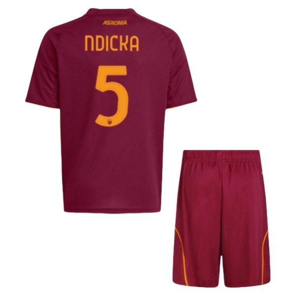 AS Roma Evan Ndicka #5 Barn Hemmatröja 2025/26 – Kortärmad Fotbollströja med Shorts 1 AS Roma Evan Ndicka #5 Barn Hemmatröja 2025/26 – Kortärmad Fotbollströja med Shorts
