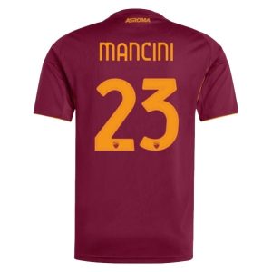 AS Roma Gianluca Mancini #23 Hemmatröja 2025/26 Herr Kortärmad Fotbollströja