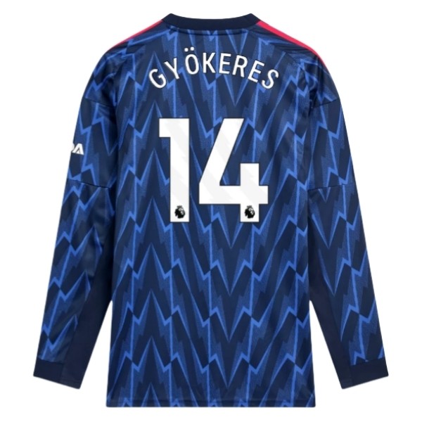 Arsenal Viktor Gyökeres #14 Bortatröja 2025/26 Herr Långärmad Fotbollströja Arsenal Viktor Gyökeres #14 Bortatröja 2025/26 Herr Långärmad Fotbollströja