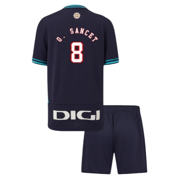 Athletic Bilbao Oihan Sancet #8 Barn Bortatröja 2025/26 – Kortärmad Fotbollströja med Shorts 1 Athletic Bilbao Oihan Sancet #8 Barn Bortatröja 2025/26 – Kortärmad Fotbollströja med Shorts