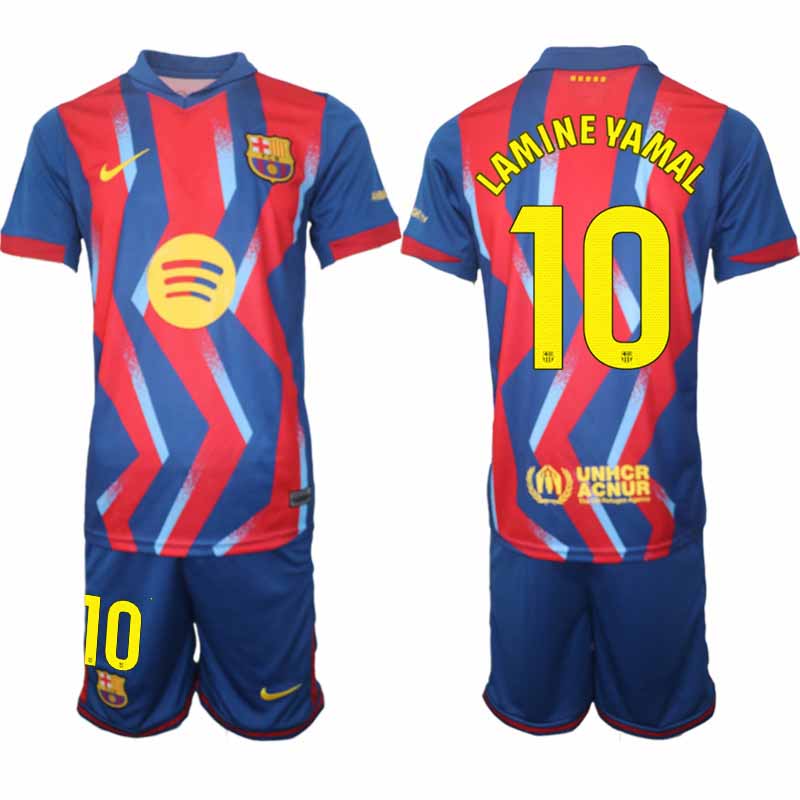 FC Barcelona Lamine Yamal #10 Fjärdetröja 2025/26 Herr Fotbollsställ – Tröja & Shorts