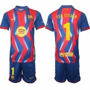 FC Barcelona Marc-André ter Stegen #1 Fjärdetröja 2025/26 Herr – Fotbollströja + Shorts