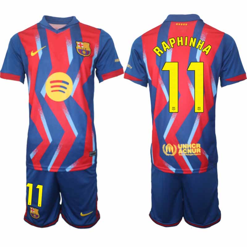 FC Barcelona Raphinha #11 Fjärdetröja 2025/26 Herr Fotbollsställ – Tröja & Shorts 1 FC Barcelona Raphinha #11 Fjärdetröja 2025/26 Herr Fotbollsställ – Tröja & Shorts