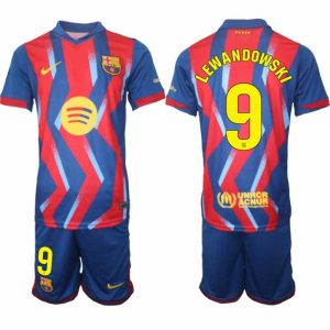 FC Barcelona Robert Lewandowski #9 Fjärdetröja 2025/26 Herr Fotbollsställ – Tröja & Shorts