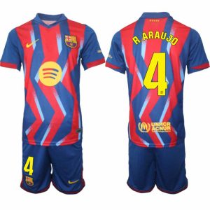 FC Barcelona Ronald Araujo #4 Fjärdetröja 2025/26 Herr Fotbollsställ – Tröja & Shorts