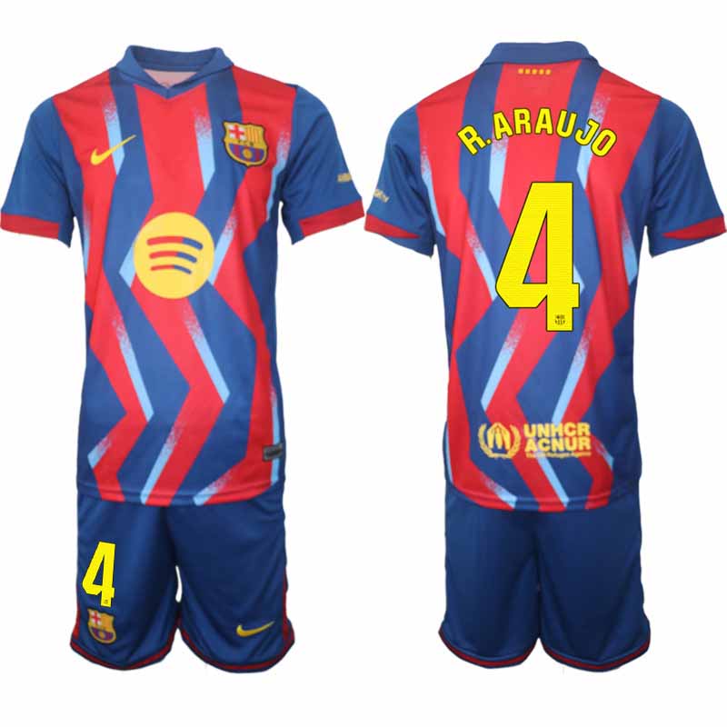 FC Barcelona Ronald Araujo #4 Fjärdetröja 2025/26 Herr Fotbollsställ – Tröja & Shorts 1 FC Barcelona Ronald Araujo #4 Fjärdetröja 2025/26 Herr Fotbollsställ – Tröja & Shorts