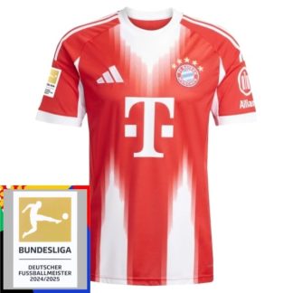 FC Bayern München Hemma Matchtröja 2025/26 Herr – Fotbollströja med Bundesliga Champions Patch