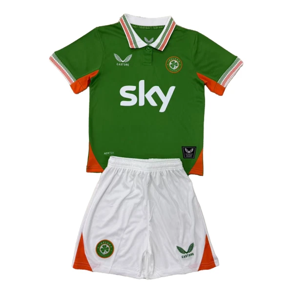 Irland 2025/26 Hemmaställ Barn – Kortärmad Fotbollströja med Shorts