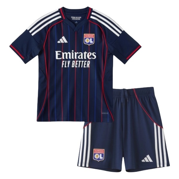 Olympique Lyonnais 2025/26 Bortaställ Barn – Kortärmad Fotbollströja med Shorts 1 Olympique Lyonnais 2025/26 Bortaställ Barn – Kortärmad Fotbollströja med Shorts