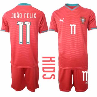 Portugal Barn Hemmaställ VM 2026 João Félix #11 Kortärmad Fotbollströja med Shorts
