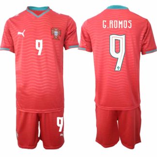 Portugal Hemmaställ VM 2026 Gonçalo Ramos #9 Herr Kortärmad Fotbollströja med Shorts
