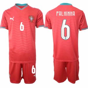 Portugal Hemmaställ VM 2026 João Palhinha #6 Herr Kortärmad Fotbollströja med Shorts