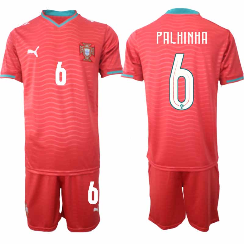 Portugal Hemmaställ VM 2026 João Palhinha #6 Herr Kortärmad Fotbollströja med Shorts 1 Portugal Hemmaställ VM 2026 João Palhinha #6 Herr Kortärmad Fotbollströja med Shorts