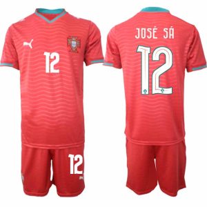 Portugal Hemmaställ VM 2026 José Sá #12 Herr Kortärmad Fotbollströja med Shorts