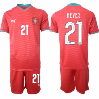 Portugal Hemmaställ VM 2026 Rúben Neves #21 Herr Kortärmad Fotbollströja med Shorts