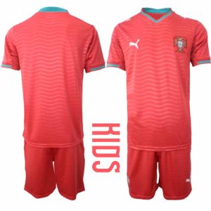 Portugal Hemmatröja VM 2026 Barn Kortärmad Fotbollströja Set med Shorts