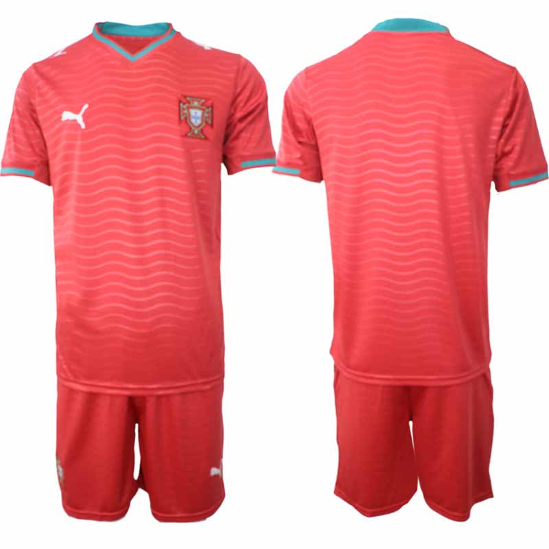 Portugal Hemmatröja VM 2026 Herr Kortärmad Fotbollströja med Shorts 1 Portugal Hemmatröja VM 2026 Herr Kortärmad Fotbollströja