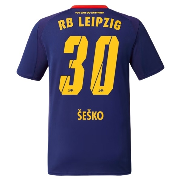 RB Leipzig Benjamin Šeško #30 Bortatröja 2025/26 Herr Kortärmad Fotbollströja