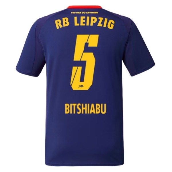 RB Leipzig El Chadaille Bitshiabu #5 Bortatröja 2025/26 Herr Kortärmad Fotbollströja RB Leipzig El Chadaille Bitshiabu #5 Bortatröja 2025/26 Herr Kortärmad Fotbollströja