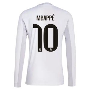 Real Madrid Kylian Mbappé #10 Hemmatröja 2025/26 Herr Långärmad Fotbollströja