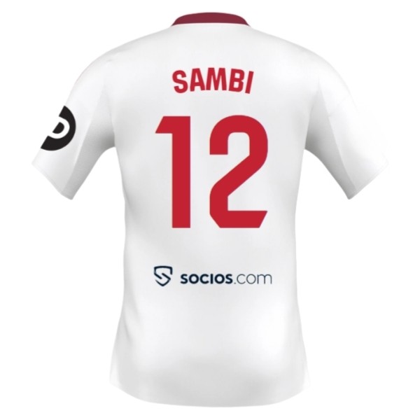 Sevilla FC Albert Sambi Lokonga #12 Hemmatröja 2025/26 Herr Kortärmad Fotbollströja 1 Sevilla FC Albert Sambi Lokonga #12 Hemmatröja 2025/26 Herr Kortärmad Fotbollströja