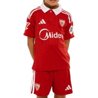 Sevilla FC Bortaställ Barn 2025/26 – Kortärmad Fotbollströja med Shorts
