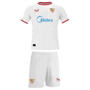 Sevilla FC Hemmaställ Barn 2025/26 – Kortärmad Fotbollströja med Shorts