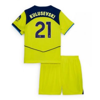 Tottenham Hotspur Dejan Kulusevski #21 Tredjetröja 2025/26 Barn – Kortärmad Fotbollströja med Shorts