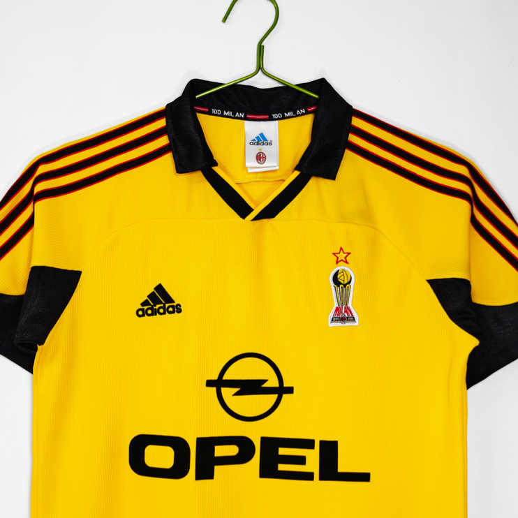 AC Milan Retro Bortatröja 1999/00 – Klassisk Gul Fotbollströja 3 AC Milan Retro Bortatröja 1999/00 – Klassisk Gul Fotbollströja - Bild 3