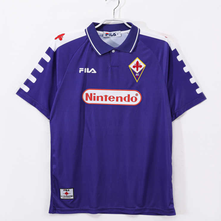 ACF Fiorentina 1998/99 Retro Hemmatröja – Klassisk Lila Fotbollströja 1 ACF Fiorentina 1998/99 Retro Hemmatröja – Klassisk Purpur Fotbollströja
