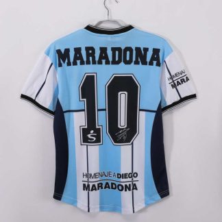 Argentina 2001 Hemmatröja Retro – Klassisk Maradona #10 Fotbollströja