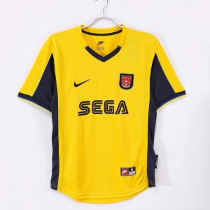Arsenal 2000/01 Retro Bortatröja – Klassisk Gul Fotbollströja