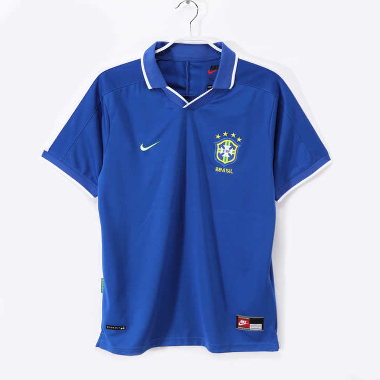 Brasilien 1997 Retro Bortatröja – Klassisk Blå Fotbollströja 1 Brasilien 1997 Retro Bortatröja – Klassisk Blå Fotbollströja
